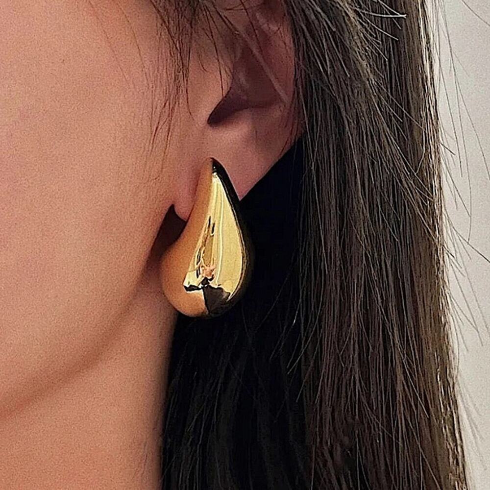 Gold Plated Water Drop Earrings